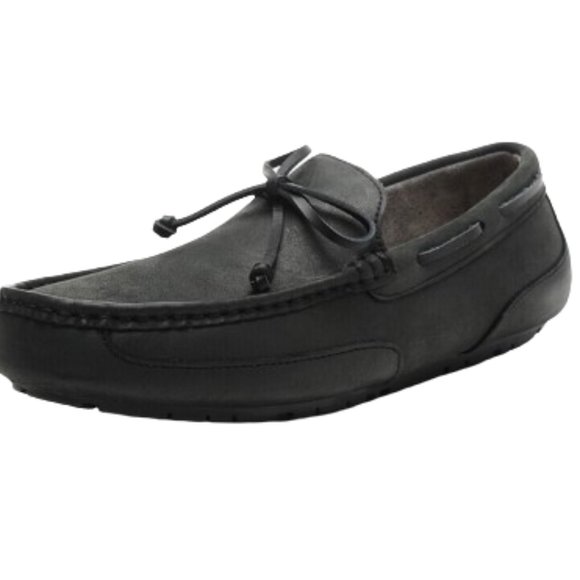 EUC UGG Leather Chester Metal Shearling Lined Moccasin Driving Loafer Shoe main image 7